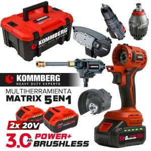 Combo Multiherramienta Inalambrico Matrix 5 En 1 Taladro Amoladora Hidro